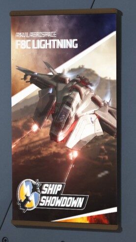 F8C Lightning 2954 Ship Showdown Poster