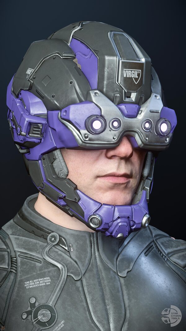 Argus Helmet Black/White/Violet