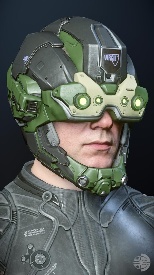Argus Helmet Black/Silver/Green